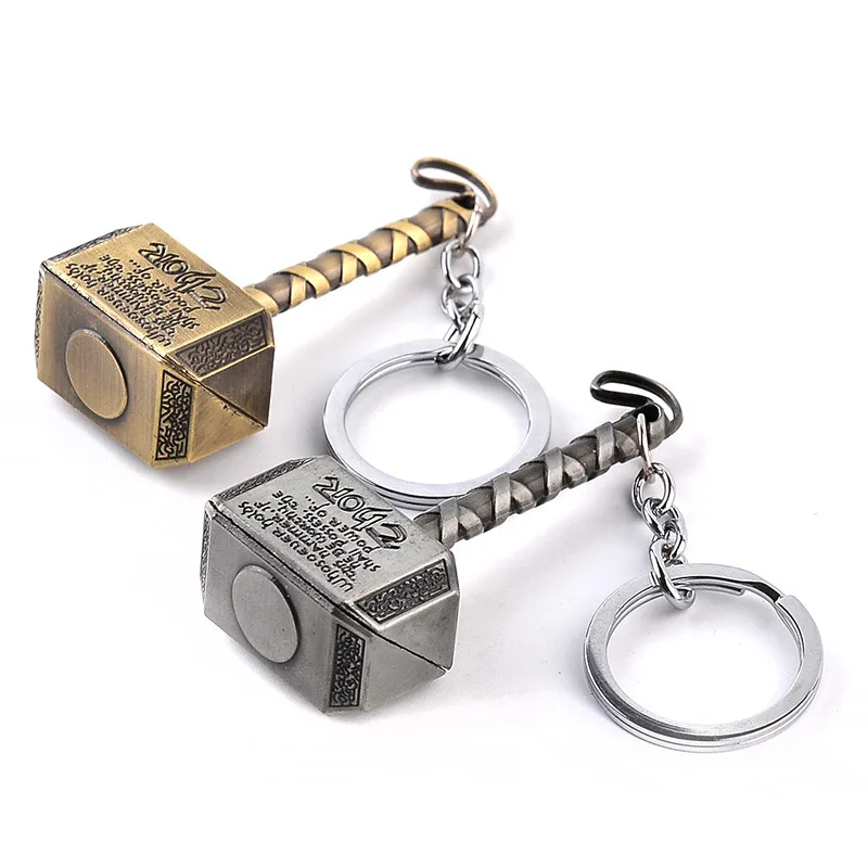 FWORLD Fashion Marvel Comics Thor Mjolnir keychain for men women Quake Thor's Hammer key chain
