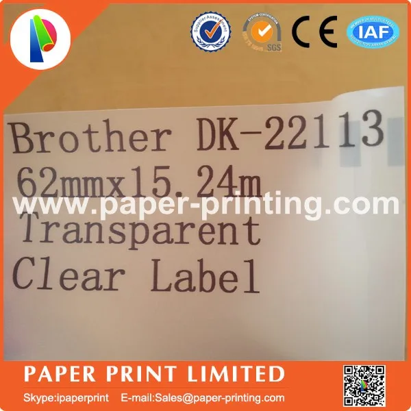 1x рулон наклейки совместимые с Brother полупрозрачная наклейка dk 22113 Φ dk22113|Ленты для