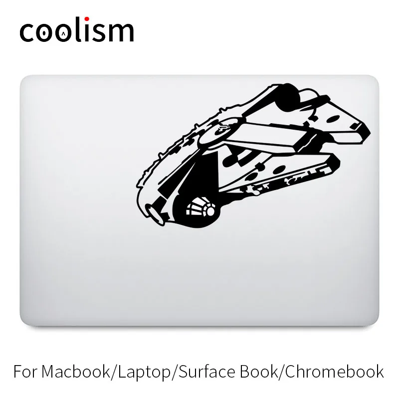 Наклейка для ноутбука Glwoing Millenium Falcon для Apple MacBook Pro Air retina 11 12 13 15 дюймов Виниловая наклейка для ноутбука с изображением Звездных Войн Mac