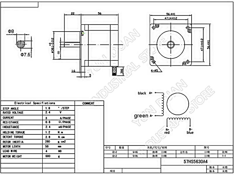 3 шт. Nema23 шаговый двигатель 8 мм вал и драйвер с mach3 Breakout Board kit 57*56 мм 3A 1.2Nm 172Oz-in 3 оси 2ph 4 провода дешевые