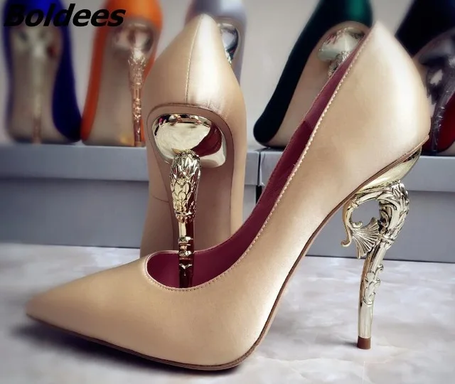 Nieuwe Ontwerp Glamorous Rode Zijde Hoge Hakken Vrouwen Classy Puntige  Vreemde Hak Slip on Pompen Mode Ondiepe Jurk Schoenen hot Selling|Women's  Pumps| - AliExpress