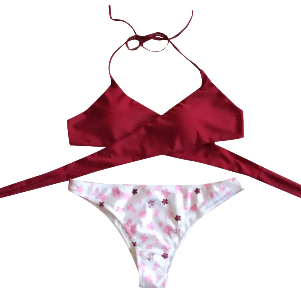 Сексуальный цельный купальник размера плюс, женская одежда для плавания с высокой талией, купальные костюмы, пляжная одежда с открытой спиной, одежда для плавания S~ 2XL - Цвет: Красный
