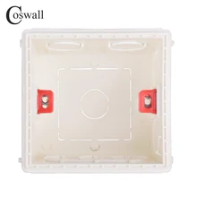 Coswall – boîte de montage réglable, Cassette interne 86mm x 85mm x 50mm pour interrupteur de Type 86 et prise blanche rouge bleue, boîte arrière de câblage