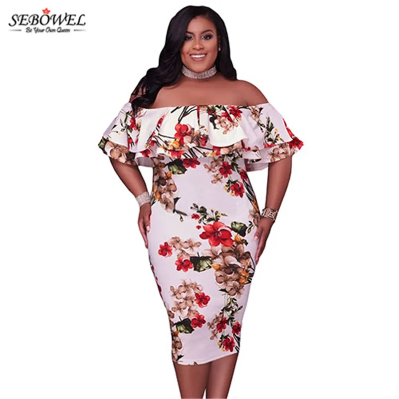 Floral-Layered-Ruffle-Off-Shoulder-Curvaceous-Dress-LC61611-22-1