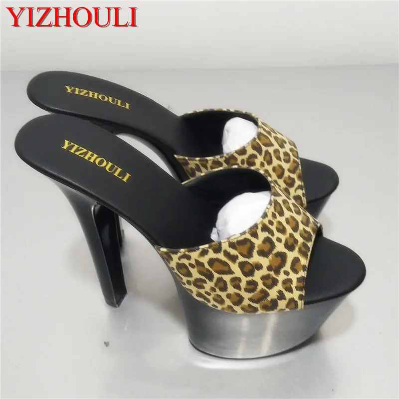 HOT SALE 6 Inch High Heel Sandals NEW Fashion Women Dress Sexy Shoes 17cm Crystal Shoes Exotic Dancer Slippers