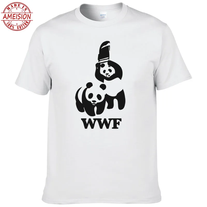 WWF المصارعة الباندا الكوميديا قصيرة الأكمام بارد Camiseta T قميص الرجال T قميص الصيف أزياء تي شيرتات عجيبة #188 WWF المصارعة الباندا الكوميديا قصيرة الأكمام بارد Camiseta T قميص الرجال T قميص الصيف أزياء تي شيرتات عجيبة #188
