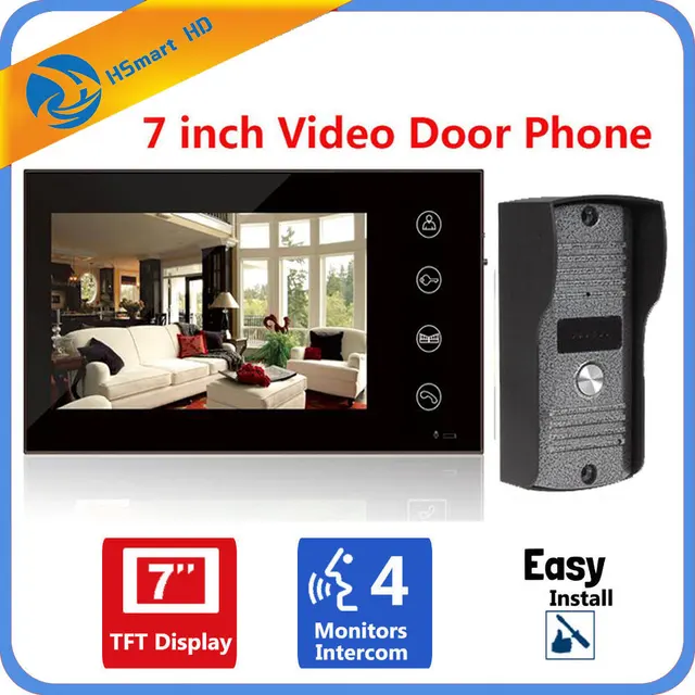 Home Security 7" Inch TFT Touch Screen LCD Color Video Door Phone