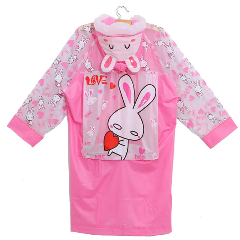 Creative Cartoon Raincoat for Children Kids Girls Rainproof Rain Coat