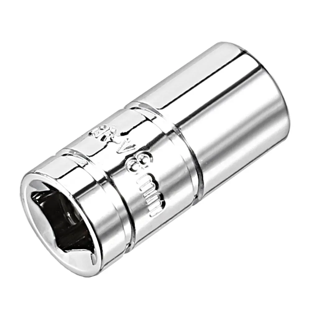 Uxcell 2 шт. 1/4 дюйма 8 мм Cr V 6 точечное неглубокое зеркало с хромированной отделкой