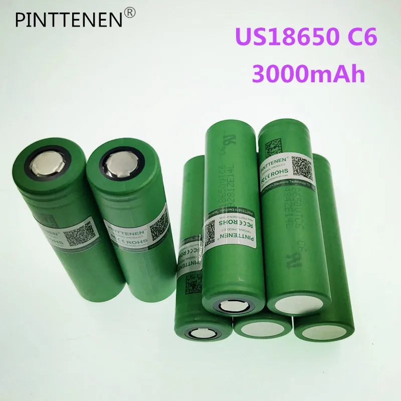 

New 10PCS VTC6 3.7V 3000mAh rechargeable Li-ion battery 18650 for Sony US18650VTC6 30A Electronic cigarette toys tools flashligh