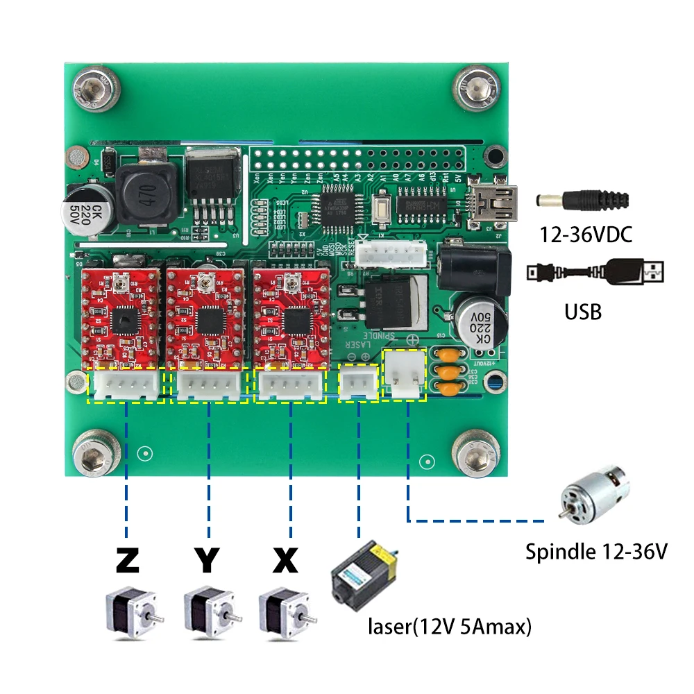 Новинка 1610 с ER11 гравировальный станок с ЧПУ Мини DIY гравер GRBL управления PCB фрезерный станок с резак