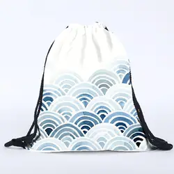 39x30 см Забавный Harajuku Милая ткань Drawstring сумки холст Kawaii сумки для хранения рюкзак 3d принт для женщин упаковка подарочный пакет мультфильм