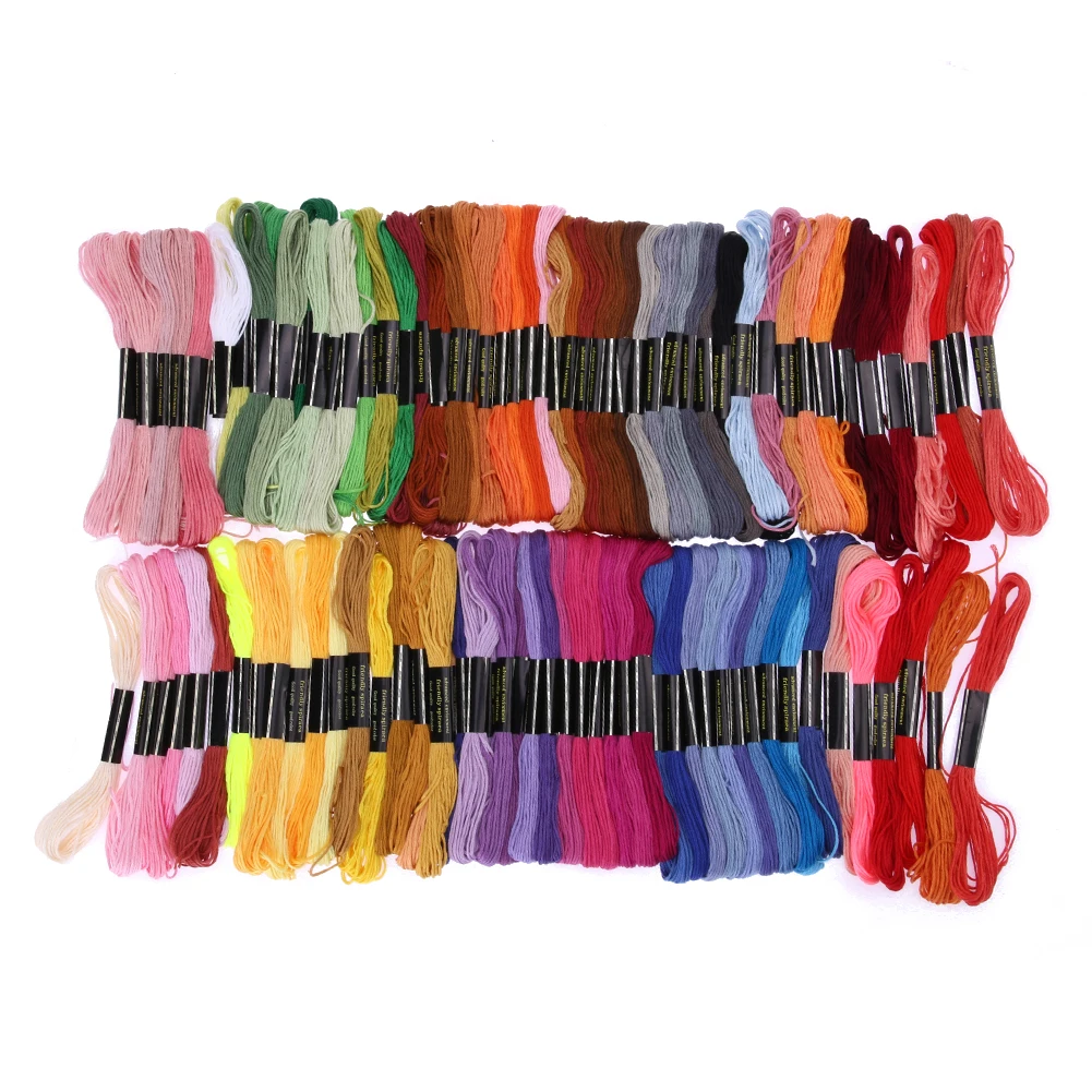 100 Colors Embroidery Thread Hand Cross Stitch Floss Sewing Skeins