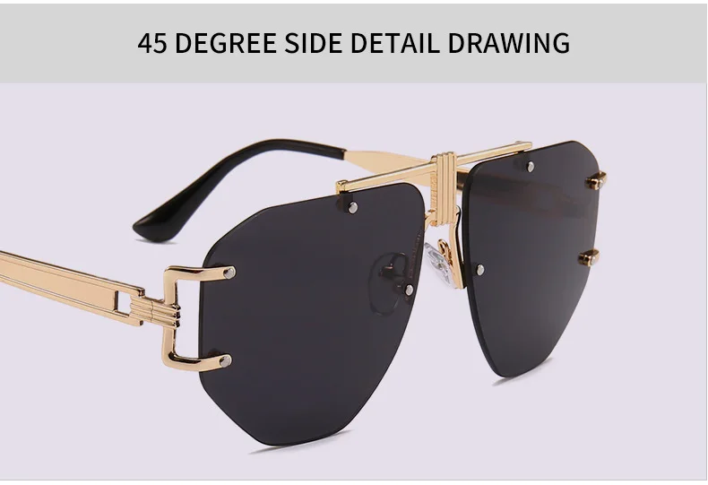 JackJad, винтажные, современные, уникальные, механические, в стиле стимпанк, солнцезащитные очки для женщин, без оправы, бренд, дизайнерские, солнцезащитные очки Oculos De Sol 918