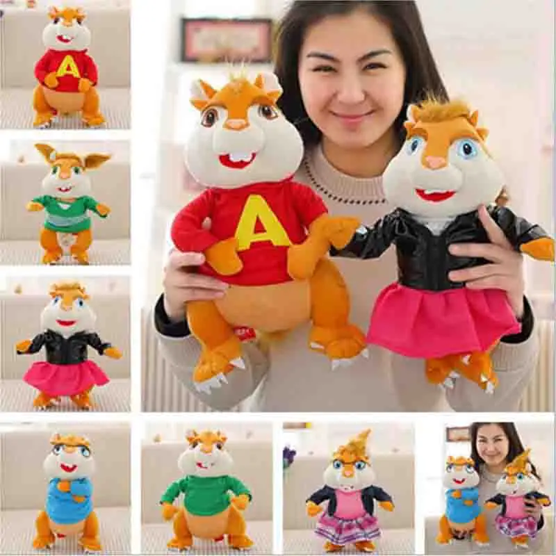 

35cm Alvin And The Chipmunks Toys 6 styles Plush Soft Stuffed Animal Doll Toy
