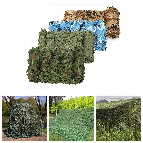 

4mx2m Hunting Military Camouflage Nets Woodland Army Camo netting Camping Sun ShelterTent Shade sun shelter