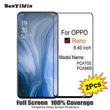 2 шт., полное покрытие, защита экрана, закаленное стекло для OPPO Reno 6,4" 9 H, Защитное стекло для Oppo Reno PCAT00 PCAM00, защитный чехол