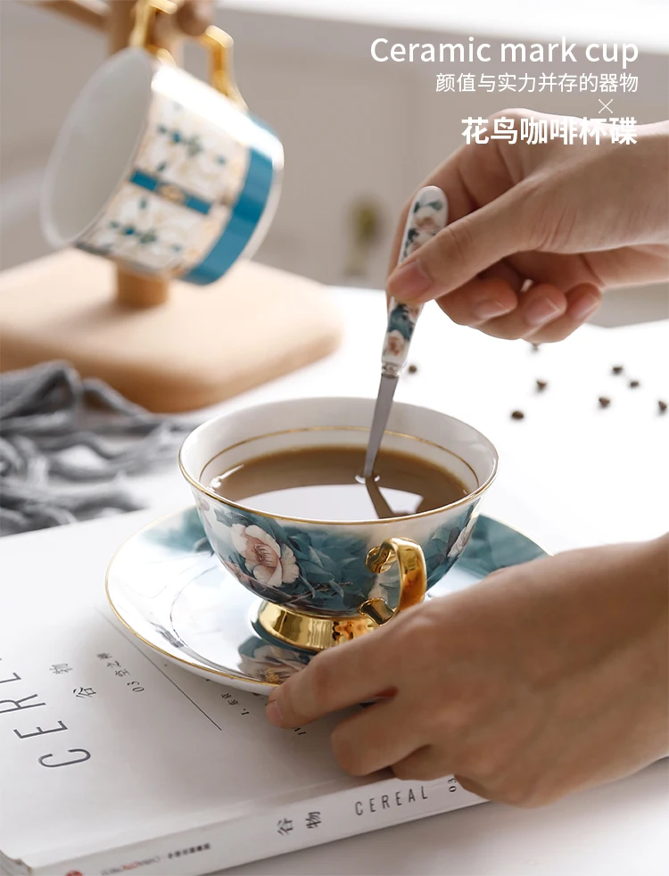 Cuckoo птица британский стиль пасторальный стиль китай кофейная чашка и блюдце креативный рисунок Пномпень послеобеденный чай кофейная чашка