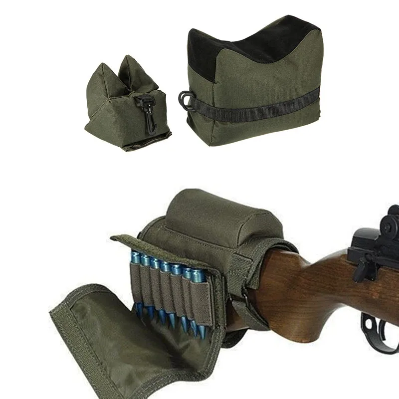 Тактическое Нарезное ружье Принадлежности для охоты спереди и сзади Поддержка сумка и Tacitcal проверить сумка для стрельбы лежа с кейсы для хранения журналов - Цвет: Green