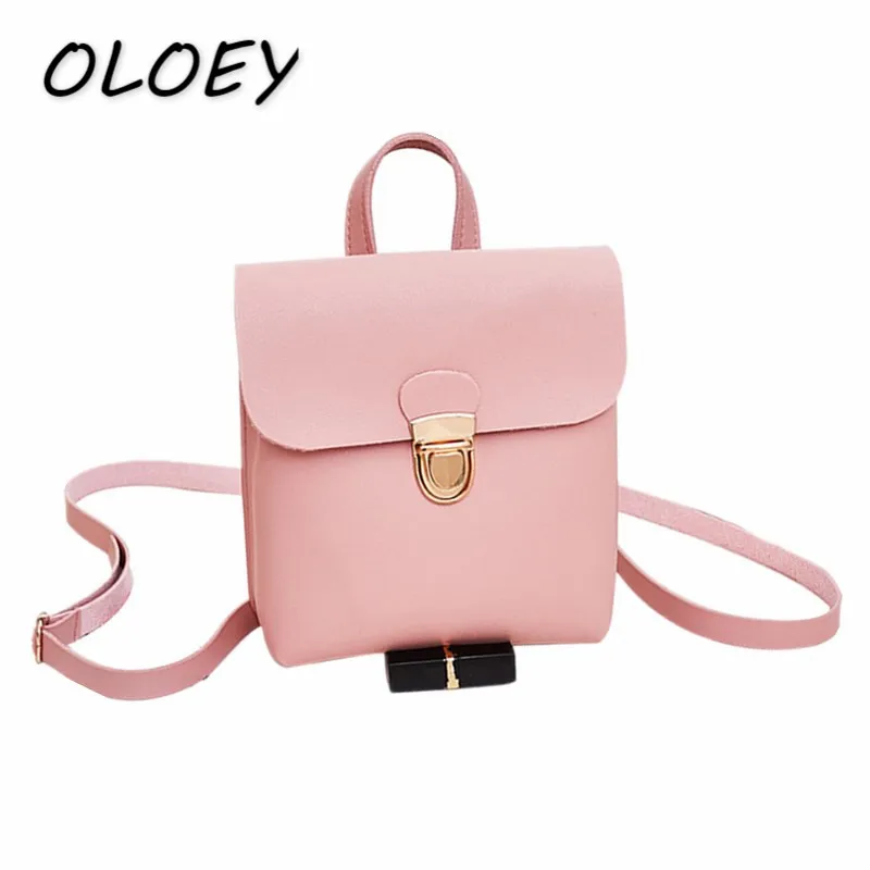 

Women PU Mini Backpacks Female Leather Backbags for Young Girl's Phone Pack Teenager Small School Shoulder Bag