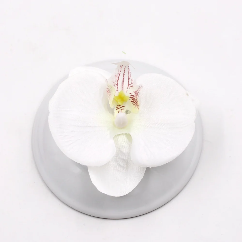 10pcs Artificial Flower high quality Silk Butterfly Orchid Head For Wedding Car Home Decoration DIY Flores Cymbidium Handmade