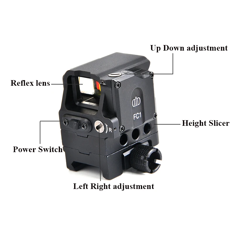 Новинка 2017 года DI оптический 2MOA FC1 Красный точка зрения Область Reflex голографический прицел взгляд Fit 20 мм рейка для Airsoft
