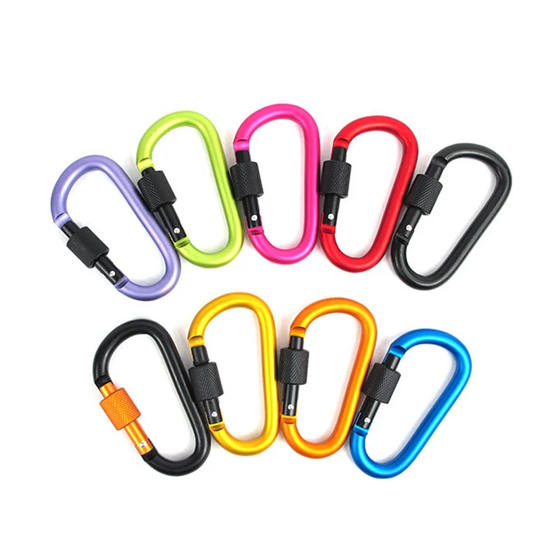 

1Pc D Type Carabiner Fast Hanging Buckle EDC Outdoor Camping Survival Equipment Tourism Portable Backpack Accessories Tools Gear