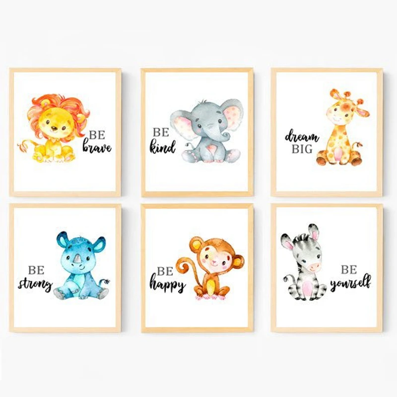 Safari Canvas Art Prints Painting Nurser Decor