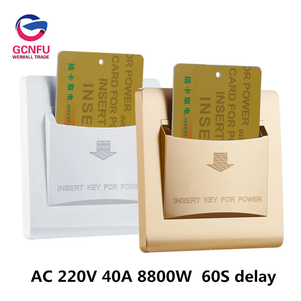 

High power quality Card switch wall switch AC 220V 40A 8800W hotel Homestay appropriative apply to any card free shipping