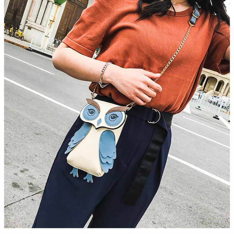 Summer Phone Bag Mini Messenger Bag Purse Wallet Women Cute Owl Shoulder Bags Phone Chain Crossbody Designer Handbags