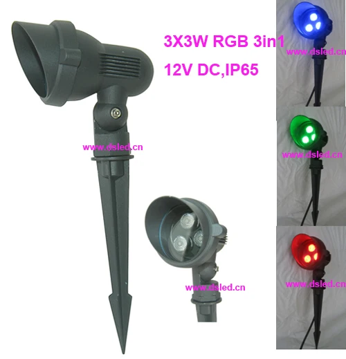 

CE,good quality,IP65,DMX compatible,9W RGB LED spotlight,RGB LED lawn light,RGB 3in1,12V DC,DS-07-6-9W-RGB,2-Year warranty