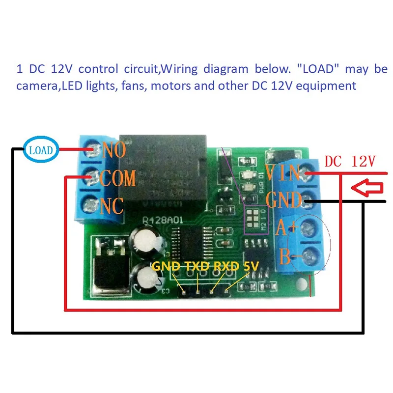 12V Многофункциональный серийный релейный модуль с plc разъемом контроллер RS485 EM88