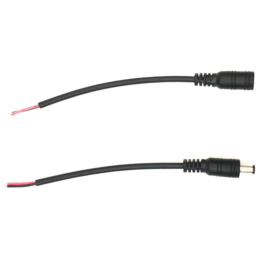 10-Set DC Male Female Cable Wire Connector 2.1x5.5mm Plug Jack DC-022 Power Adapter For LED Strip Lights DIY Electrical Socket (1)