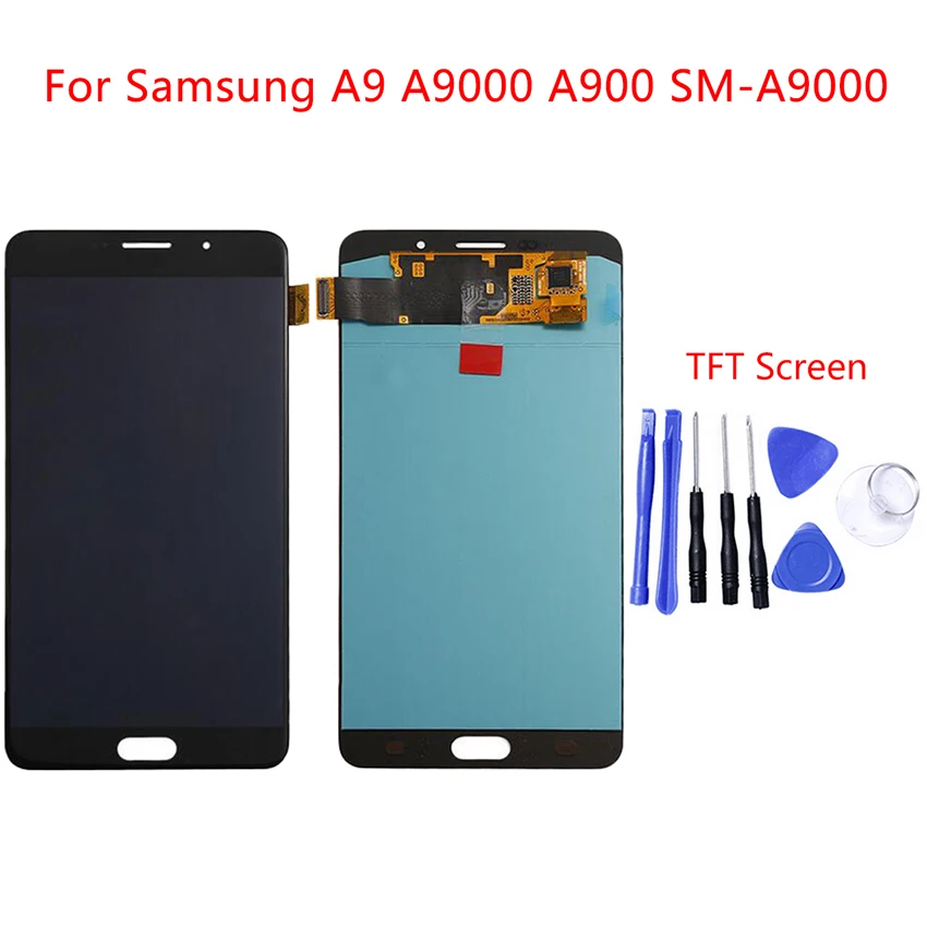 

100% Tested LCD Display+Touch Screen For Samsung Galaxy A9 A9000 A900 SM-A9000 with Digitizer Assembly With Free Tools