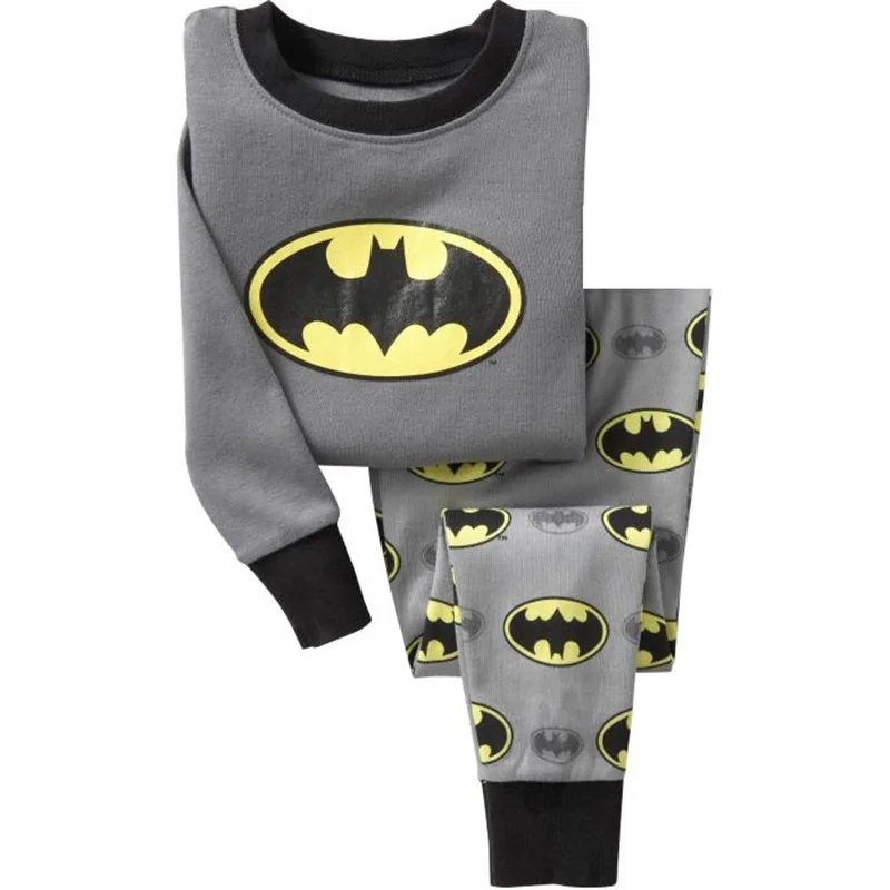 2 Batman Pajamas Set Sleepwear Kid Baby Boys Girls Robes Superhero Cartoon Nightgown Costumes Pants T-shirts Set Children Clothing