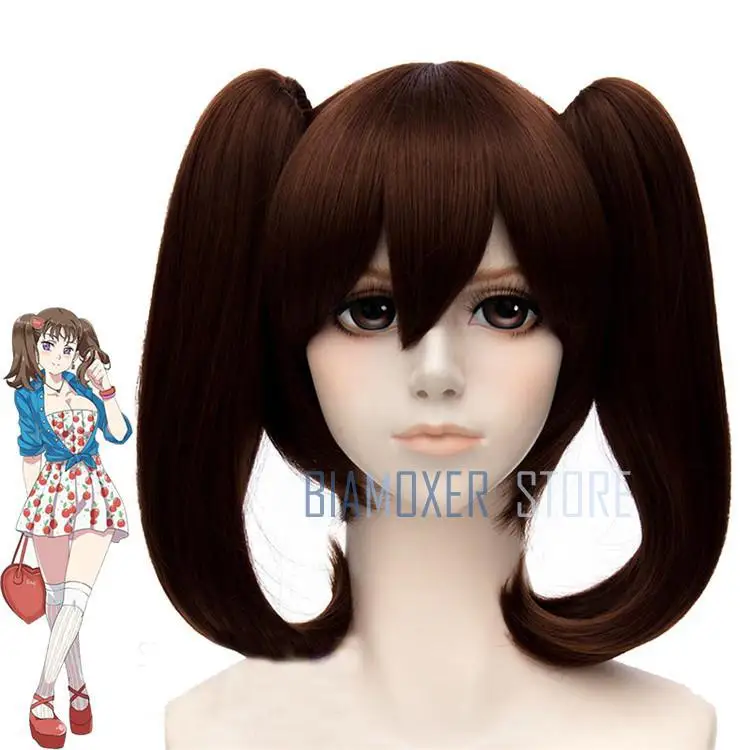 

Biamoxer The Seven Deadly Sins Diane Cosplay Wigs Brown Double Ponytails Heat Resistant Synthetic Hair Perucas Cosplay Wig