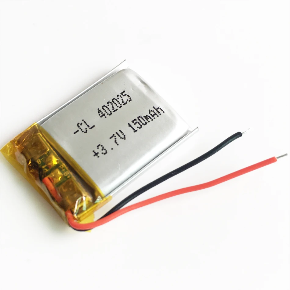 Bateria de Polímero de Lítio Fone de Ouvido Recarregável para Mp3 Gps do Bluetooth Lote 150 Mah Lipo Bateria Relógio Inteligente 402025 10 Pcs 3.7 v - Image 2