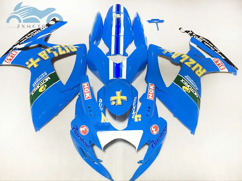 

Free Custom Injection Fairing set for SUZUKI 06 07 K6 GSXR600 R750 sport ABS fairings kit GSXR750 2006 2007 GSX R600 blue RIZLA