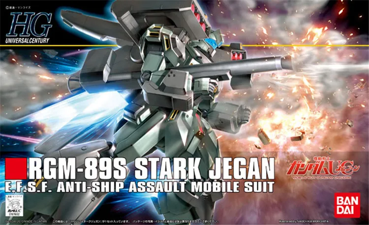 Bandai Gundam 1/144 HGUC RGM 89S Старк JEGAN мобильный костюм фигурки сборные модели Наборы