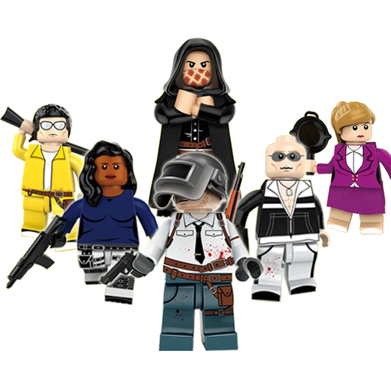 

SWAT Military Jedi Lifesaving Eat Chicken PUBG Figure with Weapon Army Soldiers Building Blocks Compatible With LegoINGly Weapon