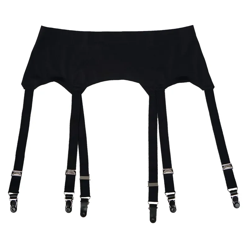 Women Garters Seamless Panties Garter Belt 6 Wide Straps Vintage Metal Buckles Sexy Belt for Stocking Sexy Wedding Lingerie