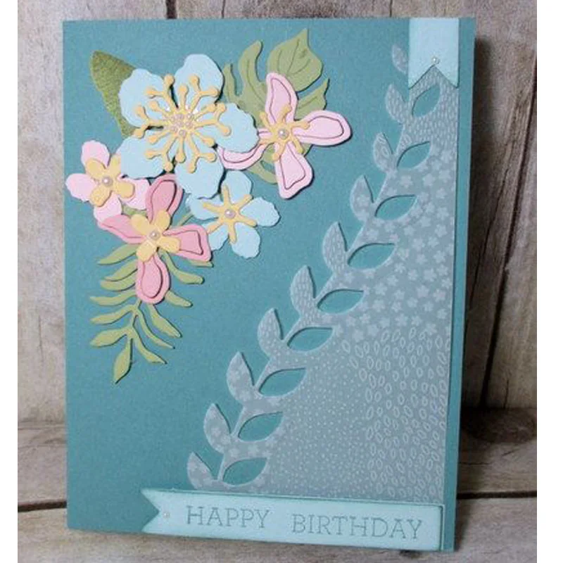 Flowers Pattern Framed DIY Embossing Metal Cutting Dies Paper Cards Cra MW
