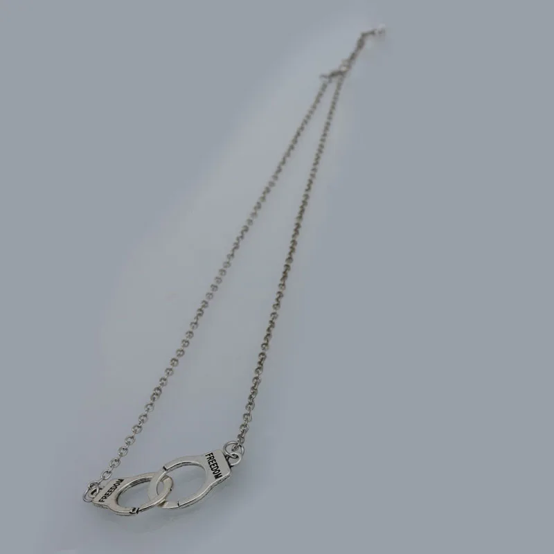 1 шт. наручники форма кулон ожерелье s женские ювелирные изделия Чокер Посеребренная цепь ожерелье подарок Bijoux воротник