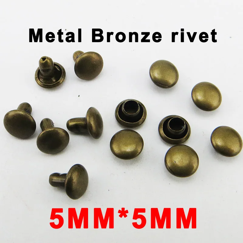 

200PCS 5MM*5MM BRONZE TONE METAL RIVETS buttons sewing clothes accessories BRAND bag rivet MR-019K