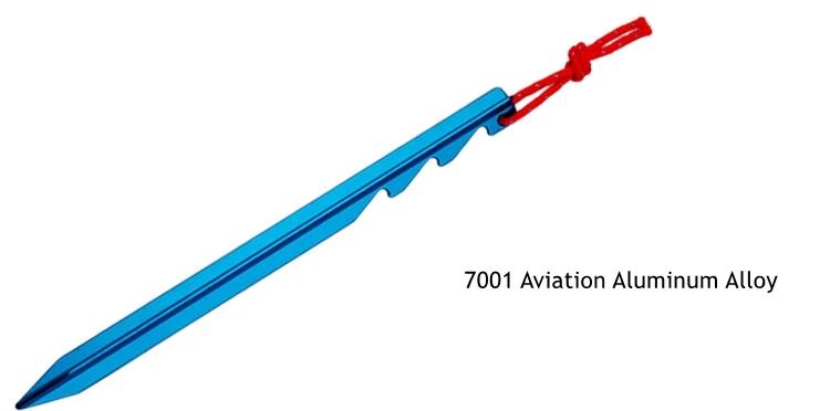 10 шт./лот алюминиевого сплава колу зубчатые Форма утолщаются Кола Гвозди с веревки для палатки туристическое снаряжение Всё для палаток