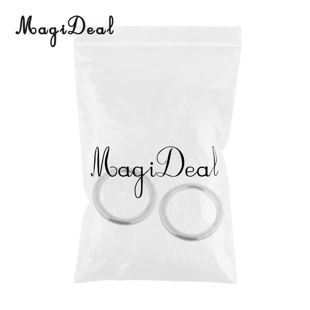 MagiDeal Superior Strength 1Pair Smooth Welded Polished Boat Marine Stainless Steel O Ring Replacement for Rowing Boat Dive Acce