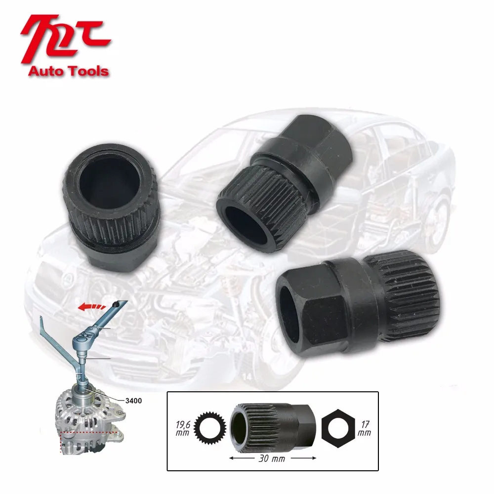 

33 Teeth Alternator Nut Freewheel Nut Insert Pulley Removal Socket Bit Tool