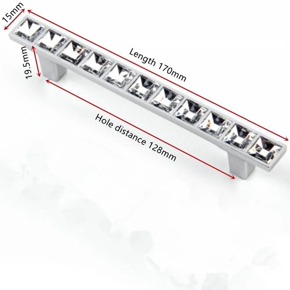 Кристальные алмазные ручки для шкафа, роскошный цинковый сплав, модные дверные ручки для выдвижных ящиков, Европейский шкаф, Мебельная ручка