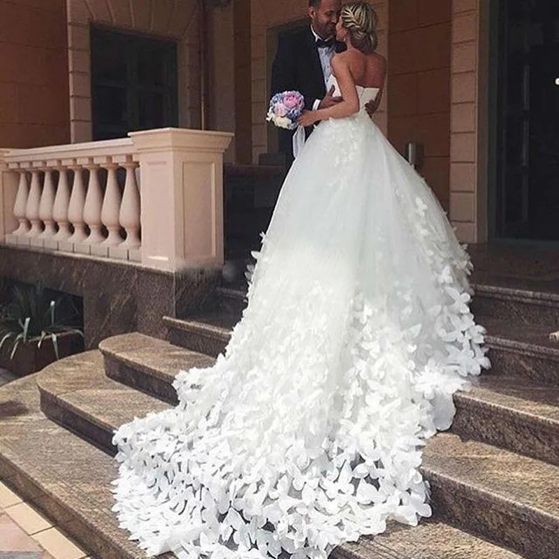vestidos de bola vestido de novia 2017 hecho a mano delicada