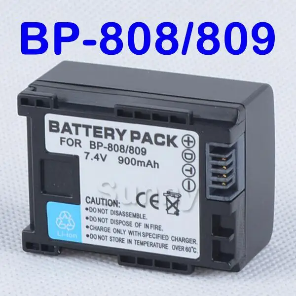 

BP 808 Battery Pack for Canon FS10, FS11, FS20, FS21, FS22, FS30, FS31, FS40, FS100, FS200, FS300, FS400 Flash Memory Camcorder